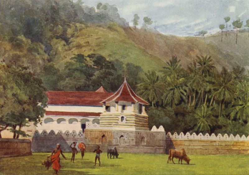 Chrám zubu, Kandy, exteriér od Alexander Henry Hallam Murray