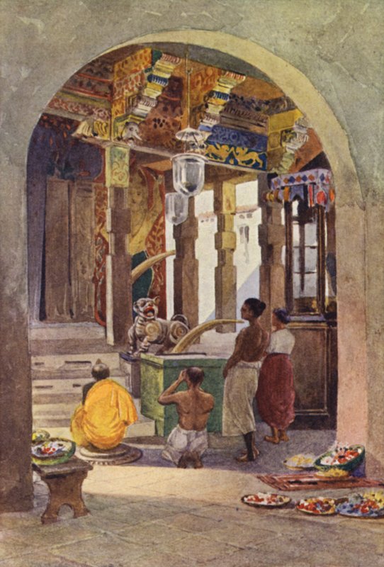 Chrám zubu, Kandy, interiér od Alexander Henry Hallam Murray