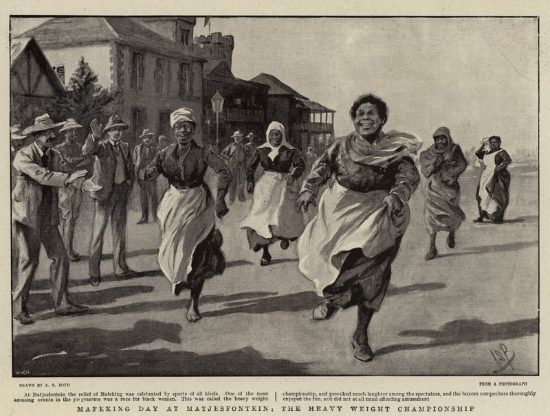 Mafeking Day v Matjiesfontein, mistrovství v těžké váze od Alexander Stuart Boyd