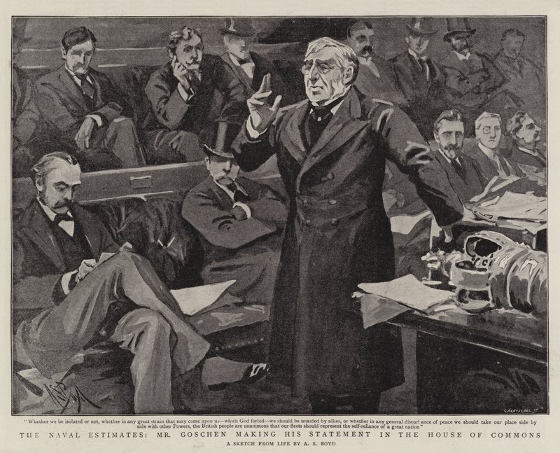 Námořní odhad, pan Goschen při svém prohlášení v Dolní sněmovně od Alexander Stuart Boyd