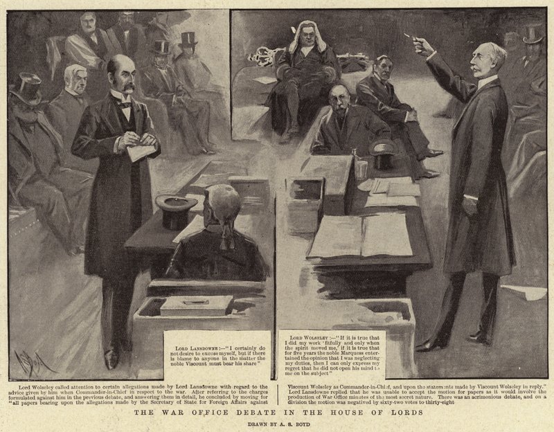 Debata War Office ve Sněmovně lordů od Alexander Stuart Boyd