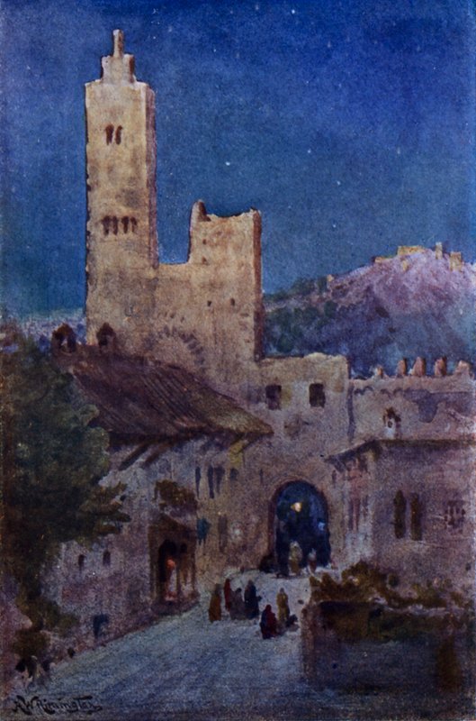 Město La Mancha (barevné lito) od Alexander Wallace Rimington