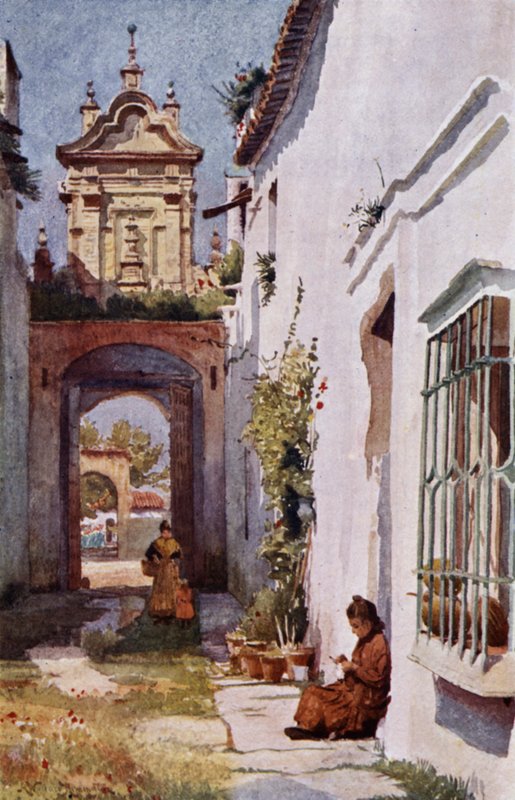 V Seville (barevné lito) od Alexander Wallace Rimington