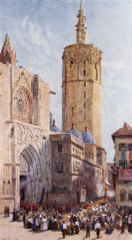 Mignelete, Valencie (barevné lito) od Alexander Wallace Rimington