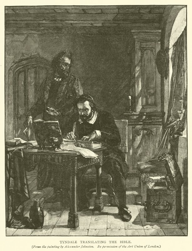 Tyndale překládá Bibli od Alexander after Johnston