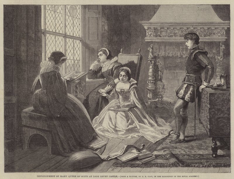 Uvěznění Mary Queen of Scots na zámku Loch Leven od Alfred Barron Clay