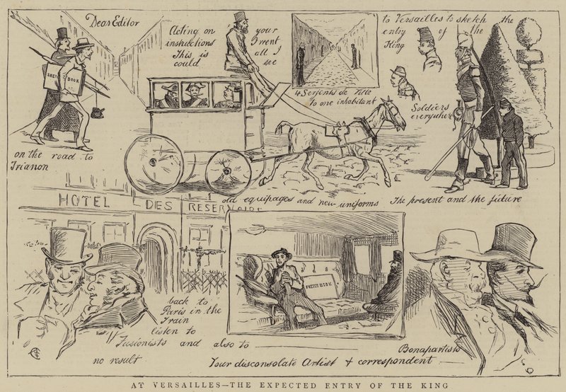 Ve Versailles, očekávaný vstup krále od Alfred Chantrey Corbould