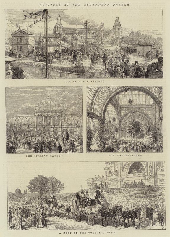 Jottings v paláci Alexandra od Alfred Chantrey Corbould