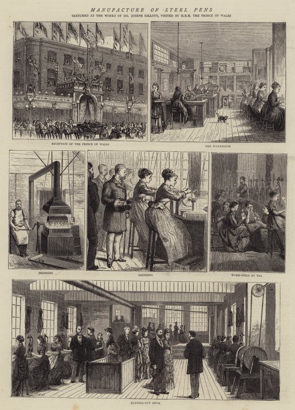 Výroba ocelových per od Alfred Chantrey Corbould
