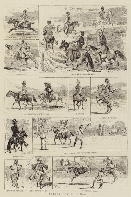 Prohnilá řada v Simle od Alfred Chantrey Corbould
