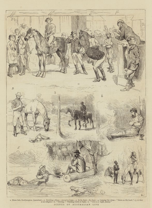 Scény z australského života od Alfred Chantrey Corbould
