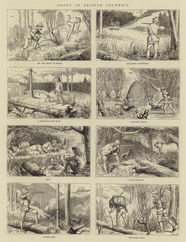 Sport v Britské Kolumbii od Alfred Chantrey Corbould