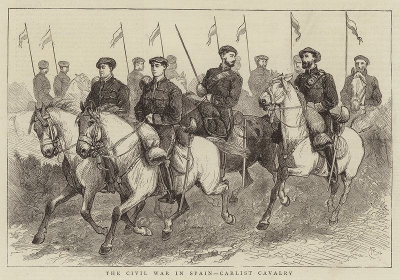 Občanská válka ve Španělsku, Carlist Cavalry od Alfred Chantrey Corbould