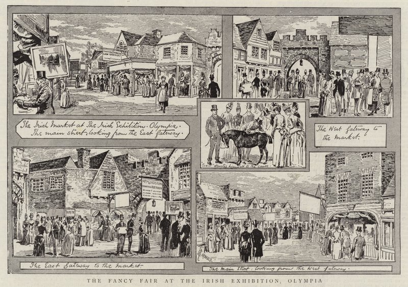 Fancy Fair na irské výstavě v Olympii od Alfred Chantrey Corbould