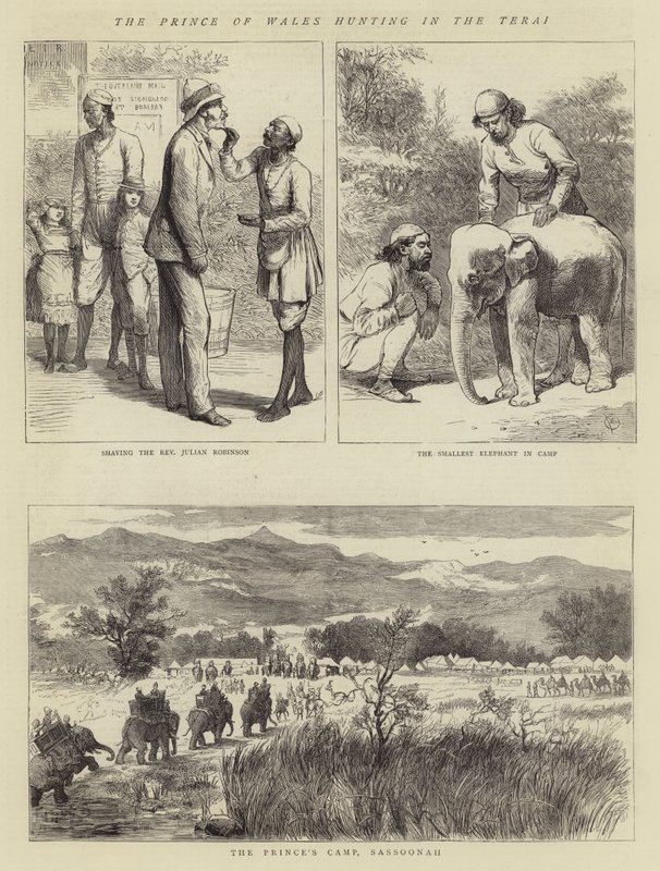 Princ z Walesu loví v Terai od Alfred Chantrey Corbould