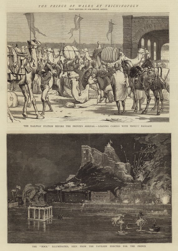 Princ z Walesu v Trichinopolech od Alfred Chantrey Corbould
