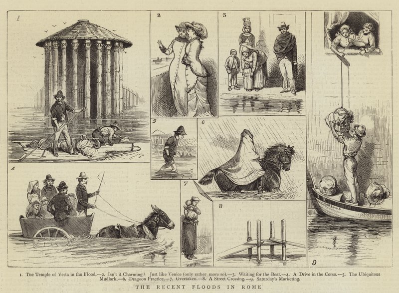 Nedávné povodně v Římě od Alfred Chantrey Corbould