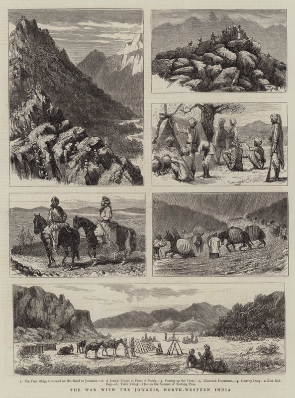 Válka s Jowaki, severozápadní Indie od Alfred Chantrey Corbould