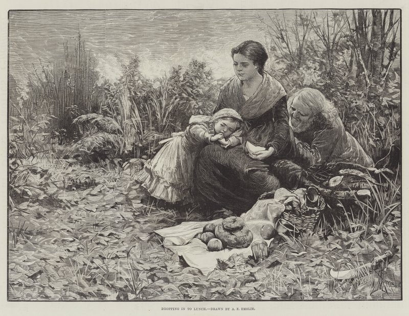 Příchod na oběd od Alfred Edward Emslie