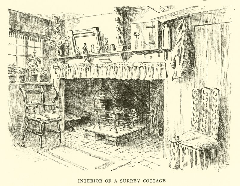 Interiér chaty v Surrey od Alfred Robert Quinton