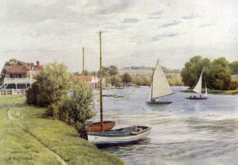Závodní čluny, Bourne End od Alfred Robert Quinton