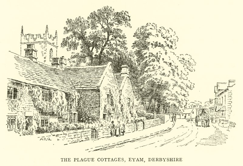 The Plague Cottages, Eyam, Derbyshire od Alfred Robert Quinton