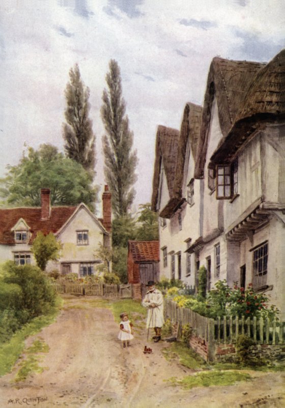 Tři štíty, Kersey, Suffolk od Alfred Robert Quinton