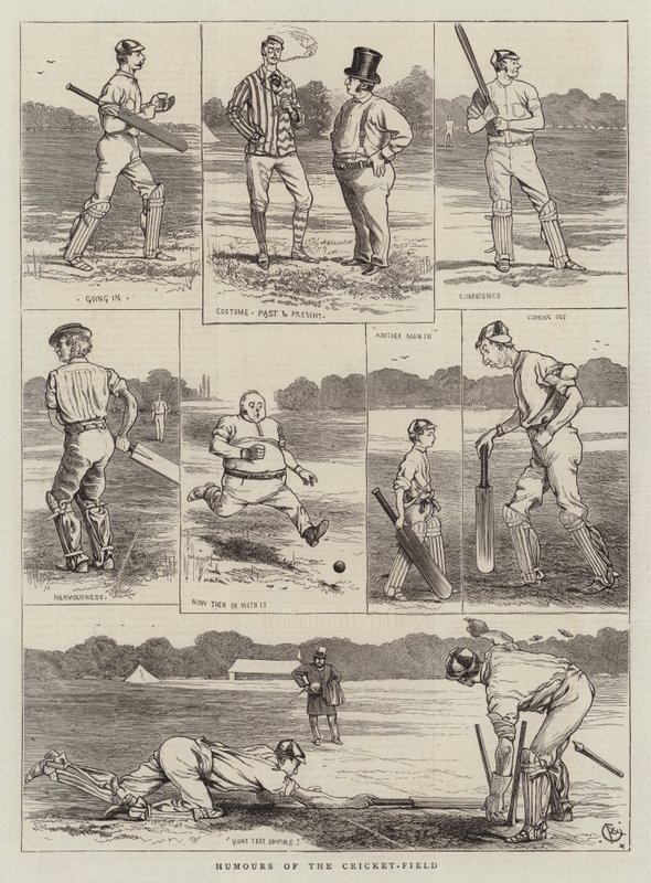 Humours of the Cricket-Field od Alfred Chantrey Corbould