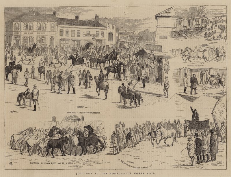 Zápisky z koňského veletrhu v Horncastlu od Alfred Chantrey Corbould