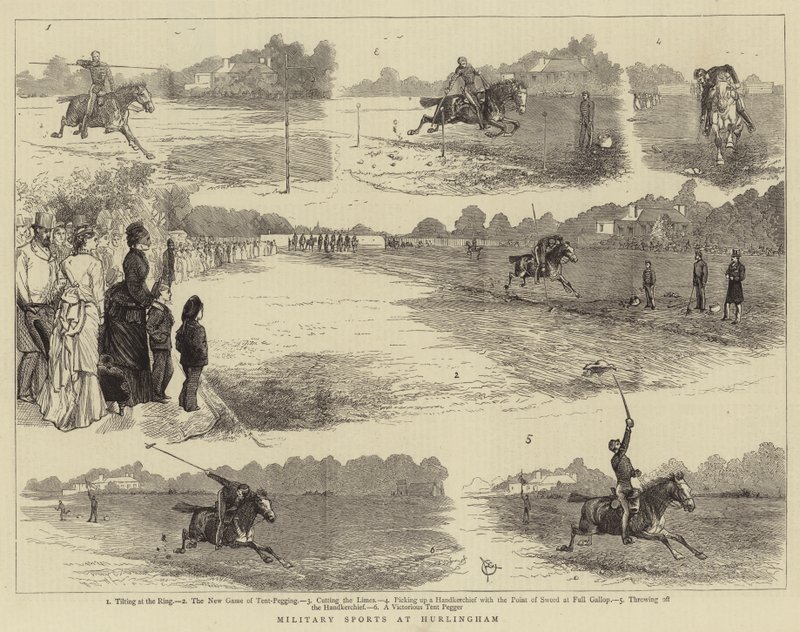 Vojenské sporty v Hurlinghamu od Alfred Chantrey Corbould