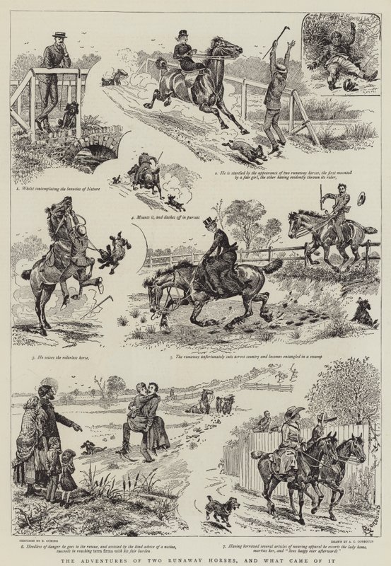 Dobrodružství dvou uprchlých koní a co z toho vzešlo od Alfred Chantrey Corbould