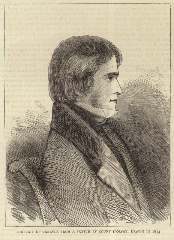 Portrét Thomase Carlylea od Alfred Comte d
