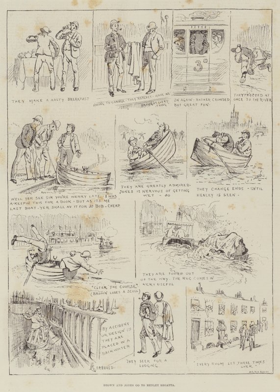 Brown a Jones jdou na Henley Regatta od Alfred Courbould