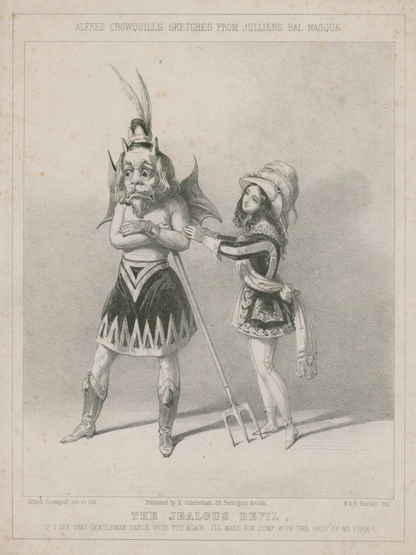 Alfred Crowquill skici z Jullienovy bal masky: Žárlivý ďábel od Alfred Crowquill