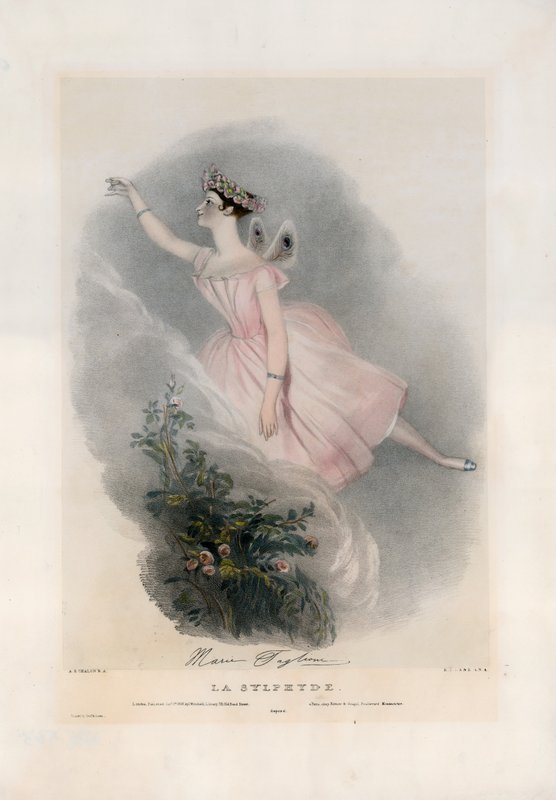 Marie Taglioni v La Sylphide od Alfred Edward Chalon