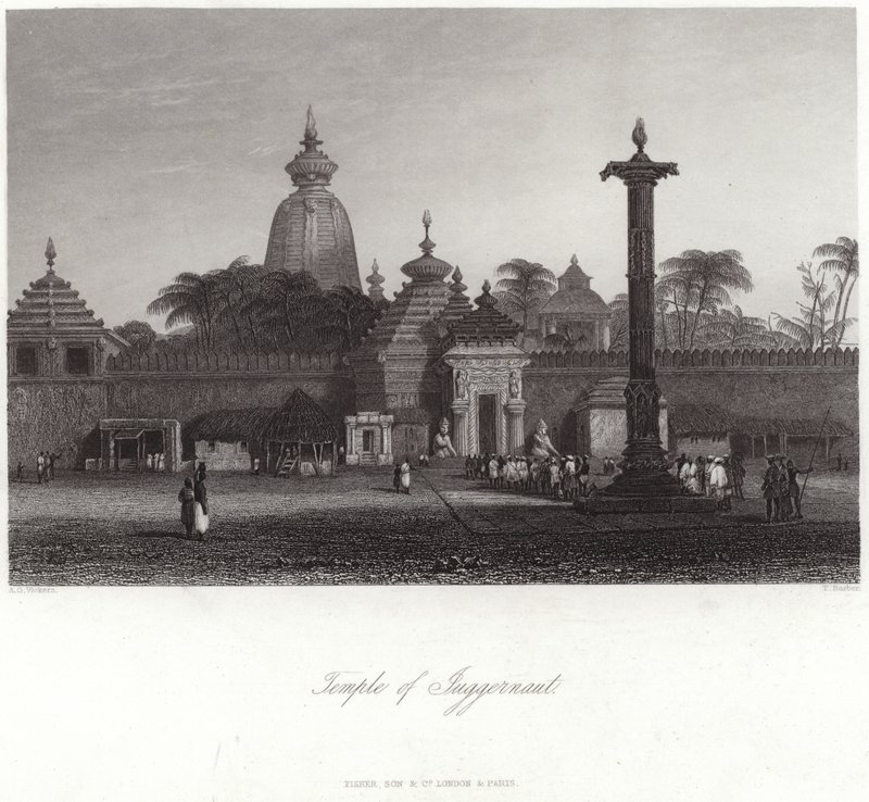Chrám Jagannath v Puri od Alfred Gomersal Vickers