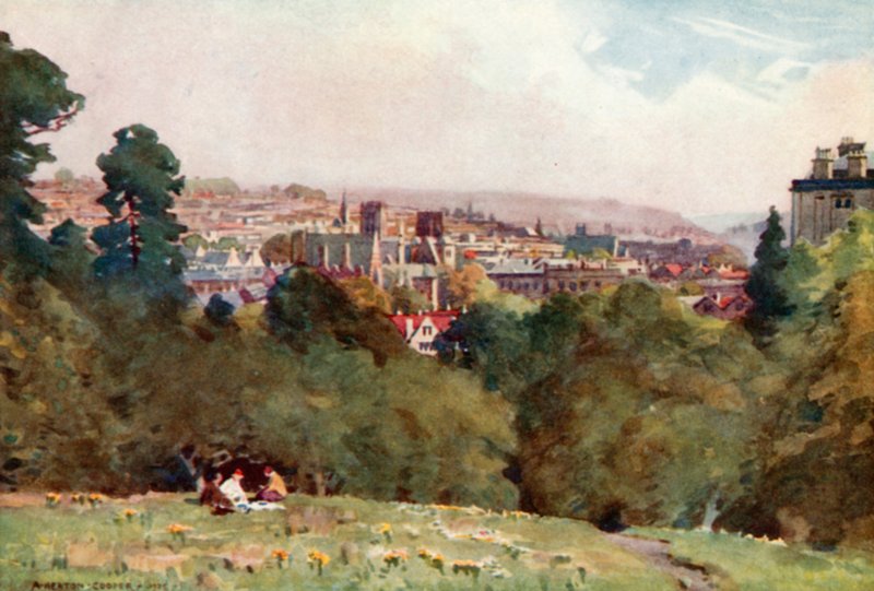 Bristol, z Clifton Observatory (barevné lito) od Alfred Heaton Cooper