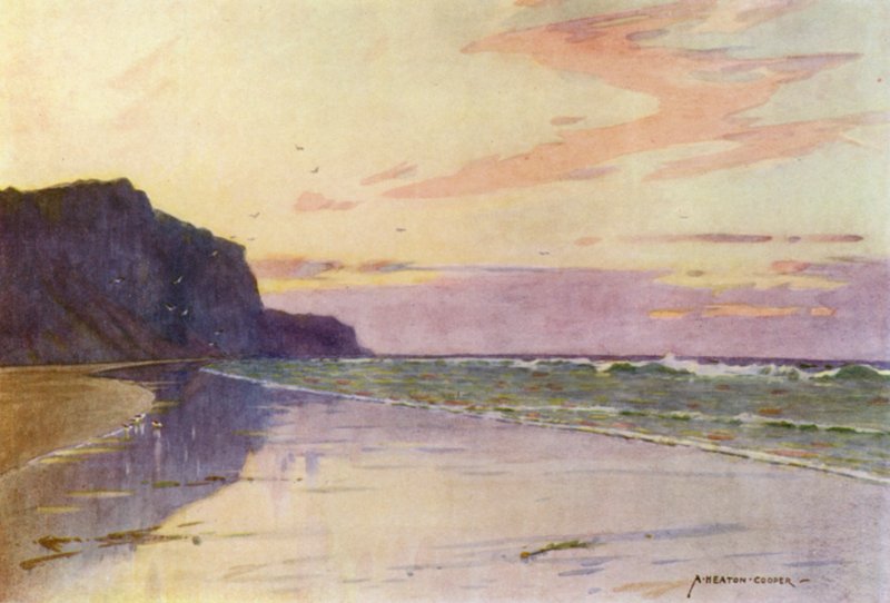 Dánsko: nejzápadnější bod Dánska, poblíž Esbjerg (barevné lito) od Alfred Heaton Cooper