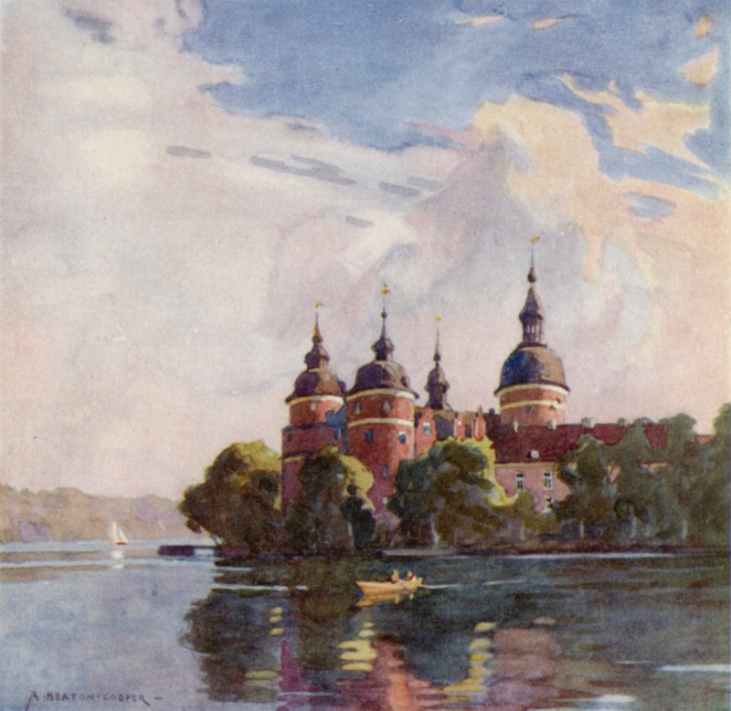Hrad Gripsholm nedaleko Stockholmu od Alfred Heaton Cooper
