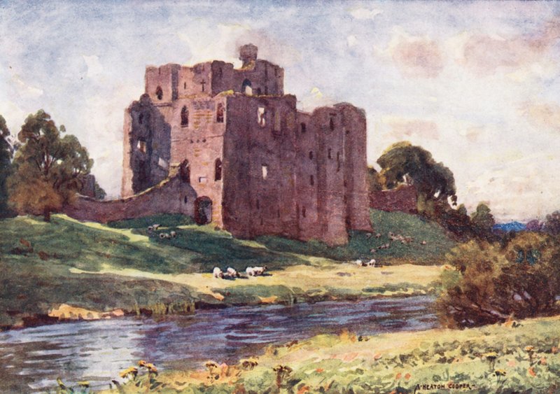 Lake District: Brougham Castle, Penrith (barevná litografie) od Alfred Heaton Cooper