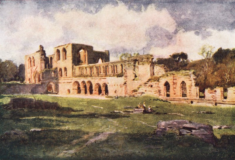 Lake District: Furness Abbey in the Vale of Nightshade (barevná litografie) od Alfred Heaton Cooper