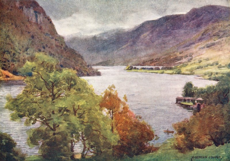 Lake District: Haweswater (barevná litografie) od Alfred Heaton Cooper