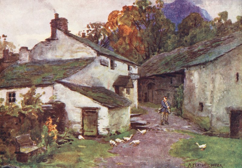 Lake District: The Old Post Office, Loweswater (barevná litografie) od Alfred Heaton Cooper