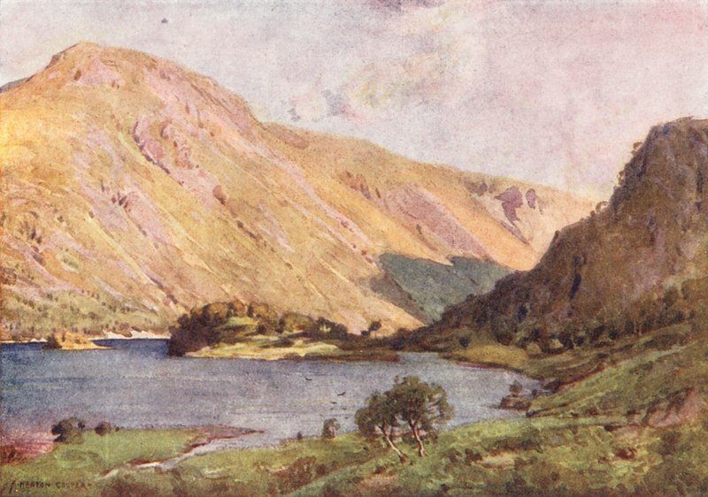 Lake District: Thirlmere a Helvellyn (barevná litografie) od Alfred Heaton Cooper