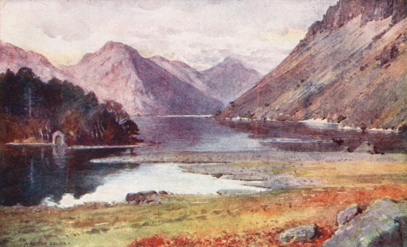 Lake District: Wastwater, od Strands (barevná litografie) od Alfred Heaton Cooper