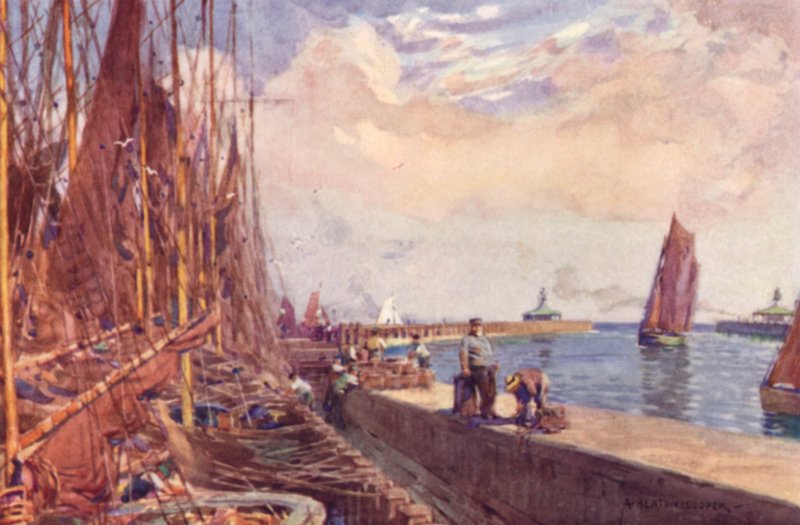 Přístav Lowestoft, Suffolk od Alfred Heaton Cooper