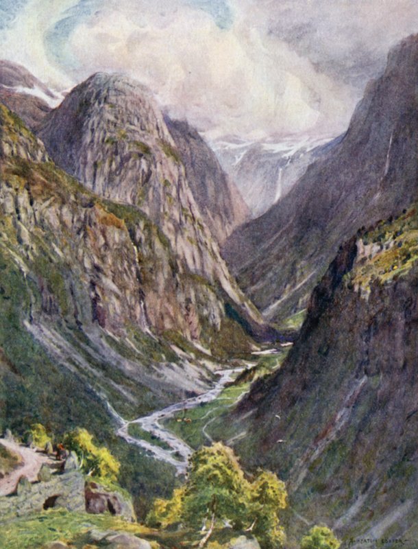 Naerdal, ze Stalheim, Sogne Fjord od Alfred Heaton Cooper