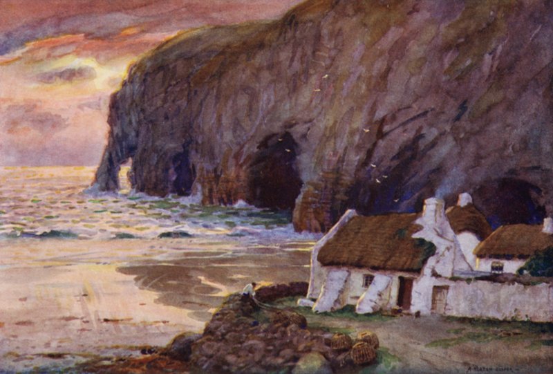 Mořské jeskyně Ballybunnion, hrabství Kerry od Alfred Heaton Cooper
