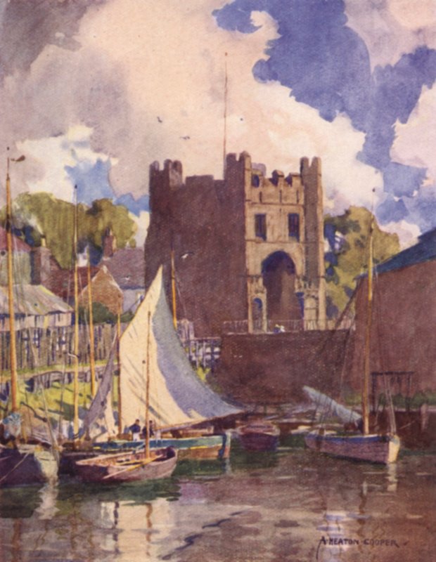 Jižní brána, Kings Lynn, Norfolk od Alfred Heaton Cooper