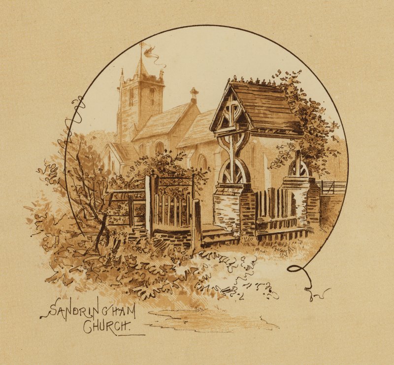 Sandringham Church, Norfolk (chromolitho) od Alfred Johnson